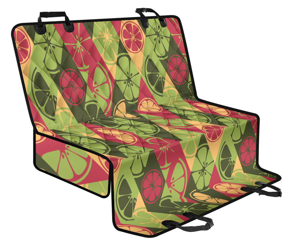 Cool Geometric Lime Pattern Dog Car Seat Covers