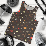 Coffee bean leave pattern Men Tank Top