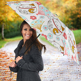 Maneki Neko Cat Fan Sakura Umbrella
