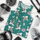 Koi Fish Carp Fish lotus pattern Men Tank Top
