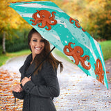 Octopuses Sea Wave Background Umbrella