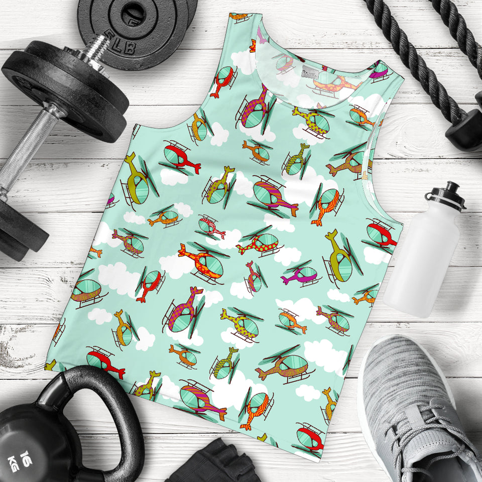 Helicopter design pattern Men Tank Top