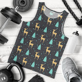 Deers star tree pattern Men Tank Top