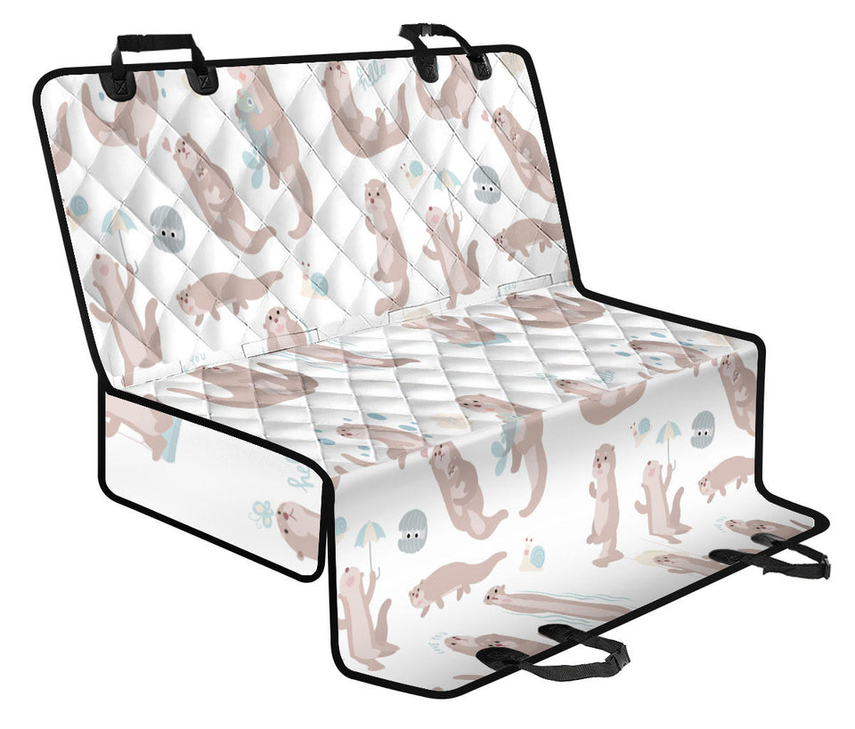 Cute Sea Otters Pattern Dog Car Seat Covers