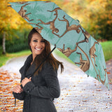 Monkey Palm Tree Background Umbrella