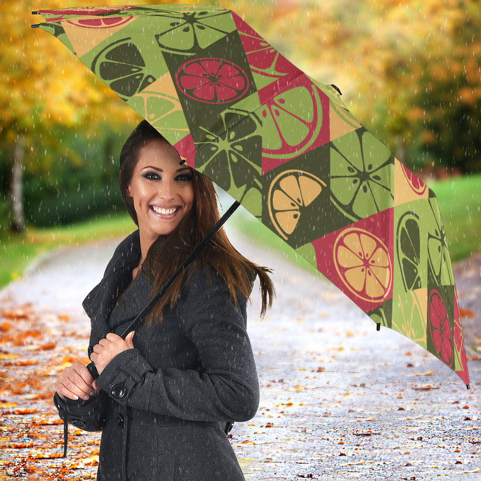 Cool Geometric Lime Pattern Umbrella