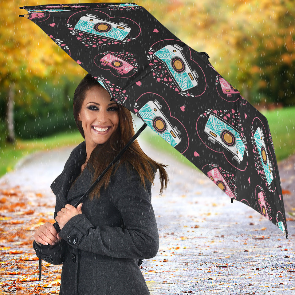 Camera Pattern Print Design 04 Umbrella