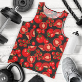 Tomato black background Men Tank Top