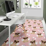 Cute Unicorn Pug Pattern Area Rug