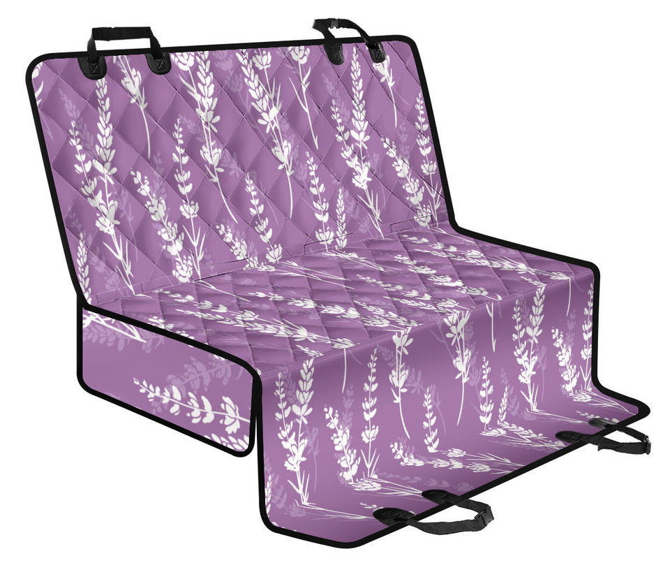 Lavender Flowers Purple Pattern Dog Car Seat Covers