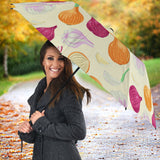 Onion Garlic White Red Pattern Umbrella