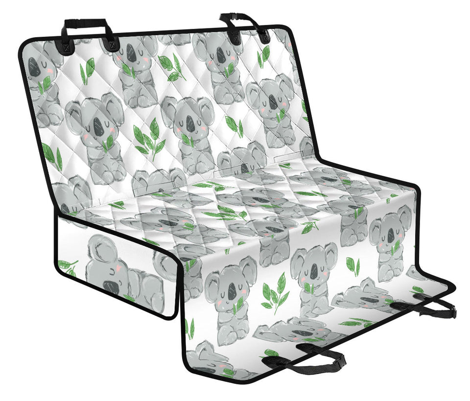 Hand Drawn Koala Leaves Pattern Dog Car Seat Covers
