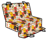 Colorful Maneki Neko Lucky Cat Pattern Dog Car Seat Covers