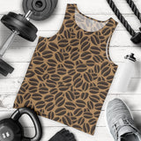 Coffee bean on brown background Men Tank Top