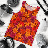 Autumn maple leaf pattern Men Tank Top