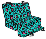 Green Leopard Skin Print Pattern Dog Car Seat Covers