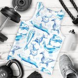 Watercolor dolphin pattern Men Tank Top
