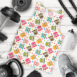 Color cute owl pattern Men Tank Top