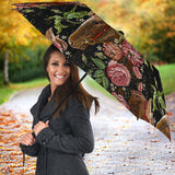 Horse Head Wild Roses Pattern Umbrella