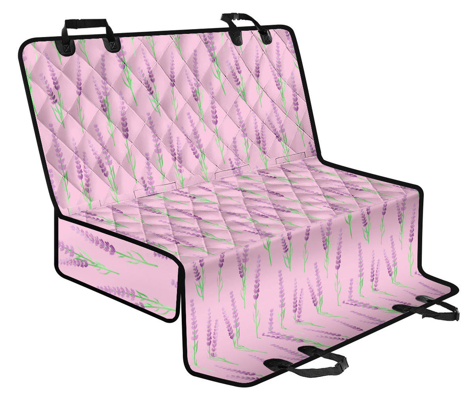 Lavender Pattern Pink Background Dog Car Seat Covers