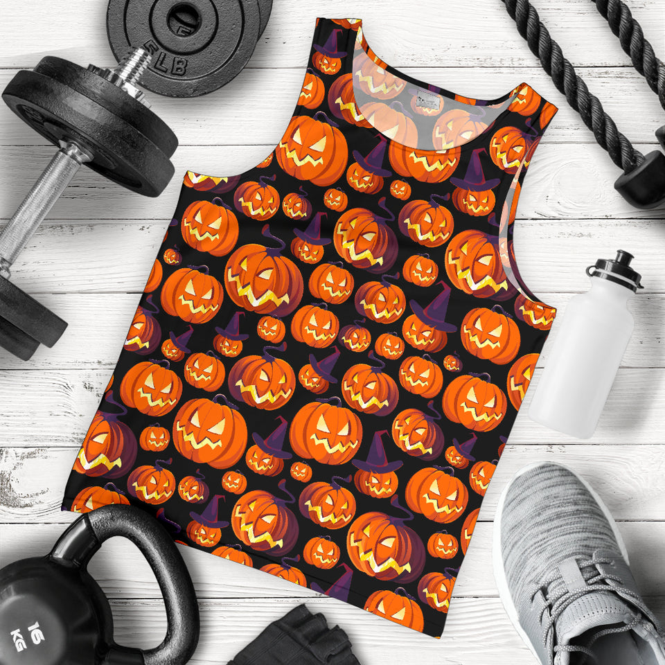 Halloween Pumpkin pattern Men Tank Top