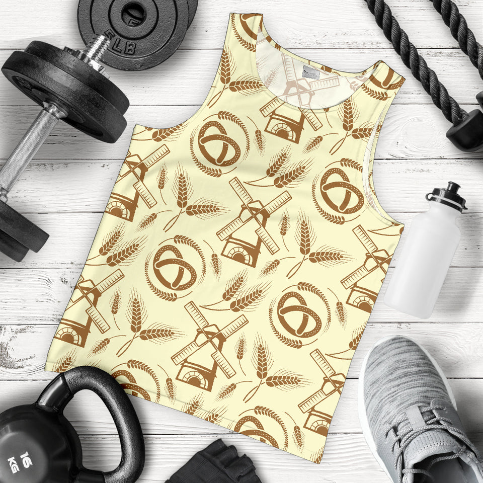 Windmill Wheat pattern Men Tank Top