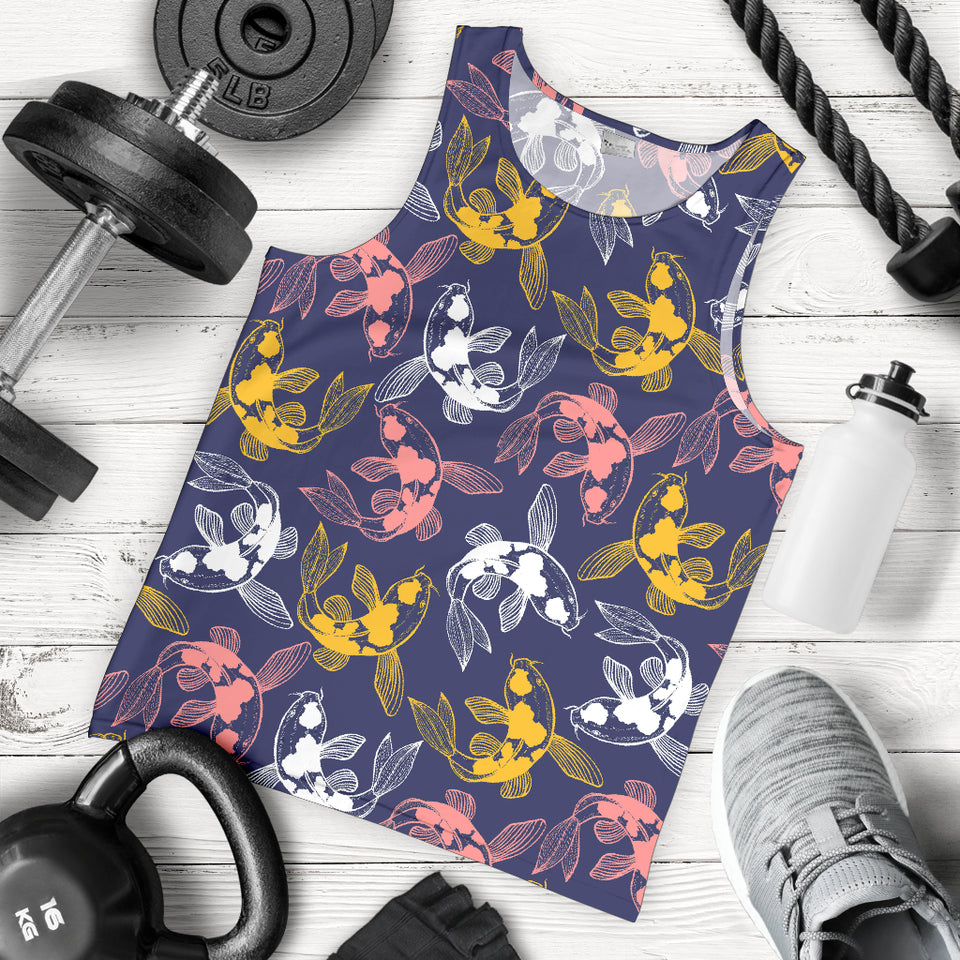 Koi Fish Carp Fish pattern Men Tank Top