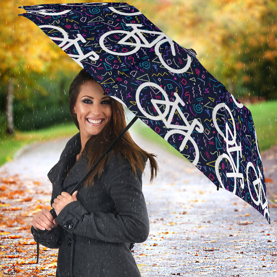 Bicycle Pattern Print Design 03 Umbrella
