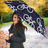 Bicycle Pattern Print Design 03 Umbrella