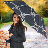 Nautical Steering Wheel Rope Pattern Umbrella