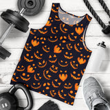 Halloween pattern Pumpkin background Men Tank Top