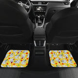 Yorkshire Terrier Pattern Print Design 05 Front and Back Car Mats