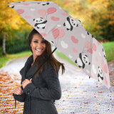 Cute Panda Ballon Heart Pattern Umbrella