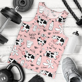 Cows milk product pink background Men Tank Top