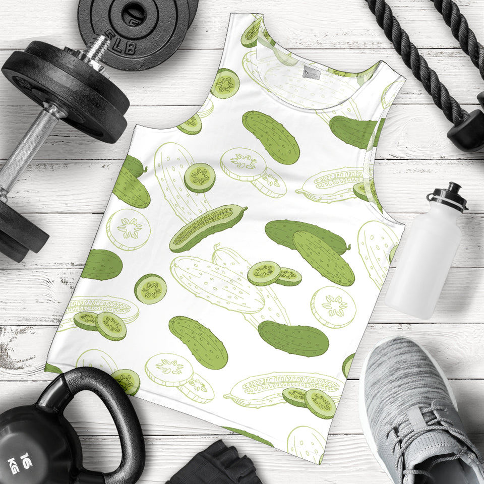 Cucumber sketch pattern Men Tank Top