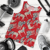 Zebra abstract red background Men Tank Top