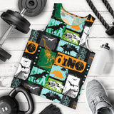 dinosaurs print pattern Men Tank Top