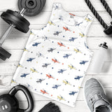 Cute helicopter star pattern Men Tank Top