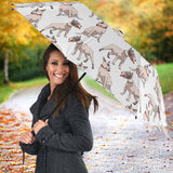 Bull Terrier Pattern Print Design 04 Umbrella