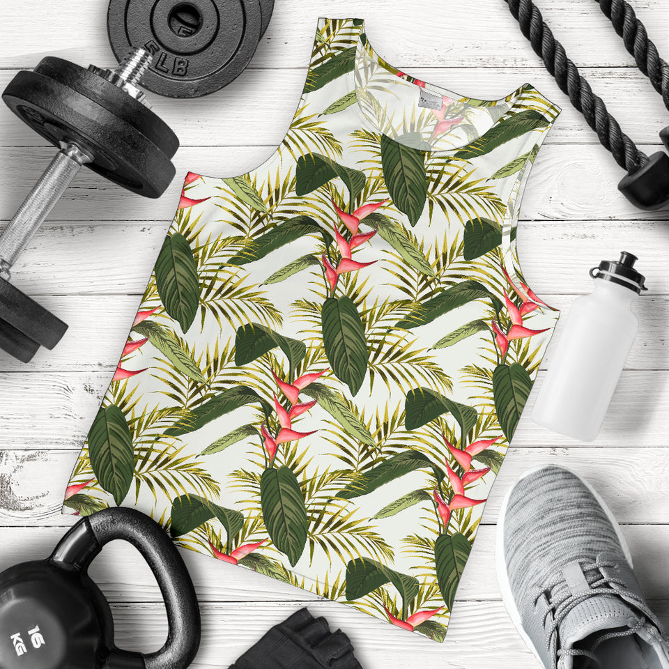 heliconia pattern Men Tank Top