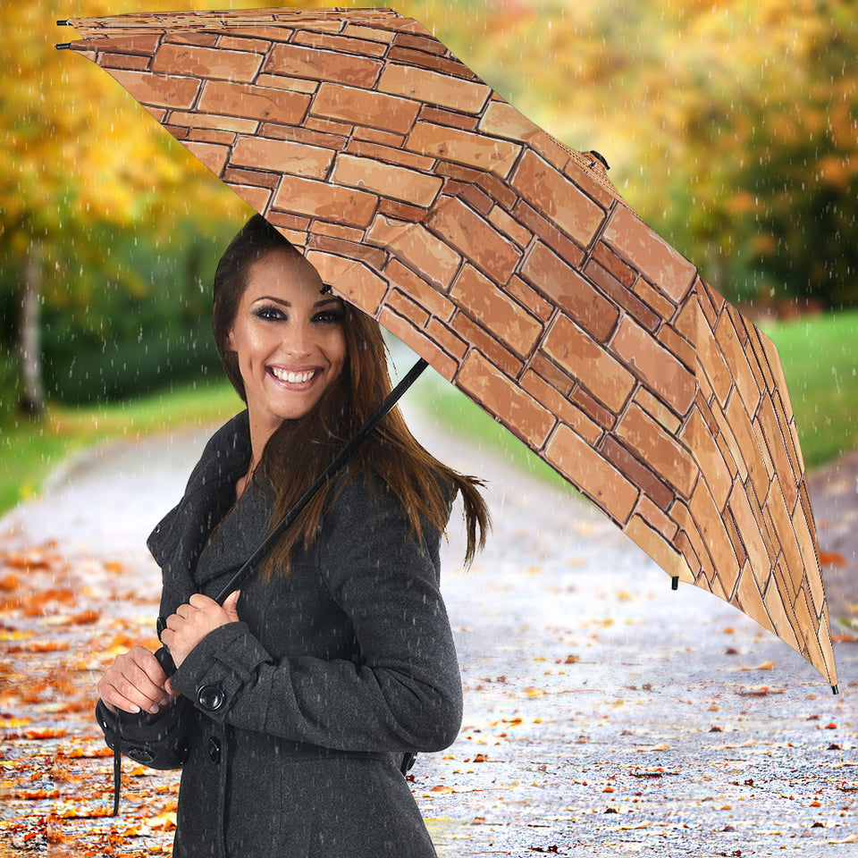 Brick Printed Pattern Print Design 04 Umbrella