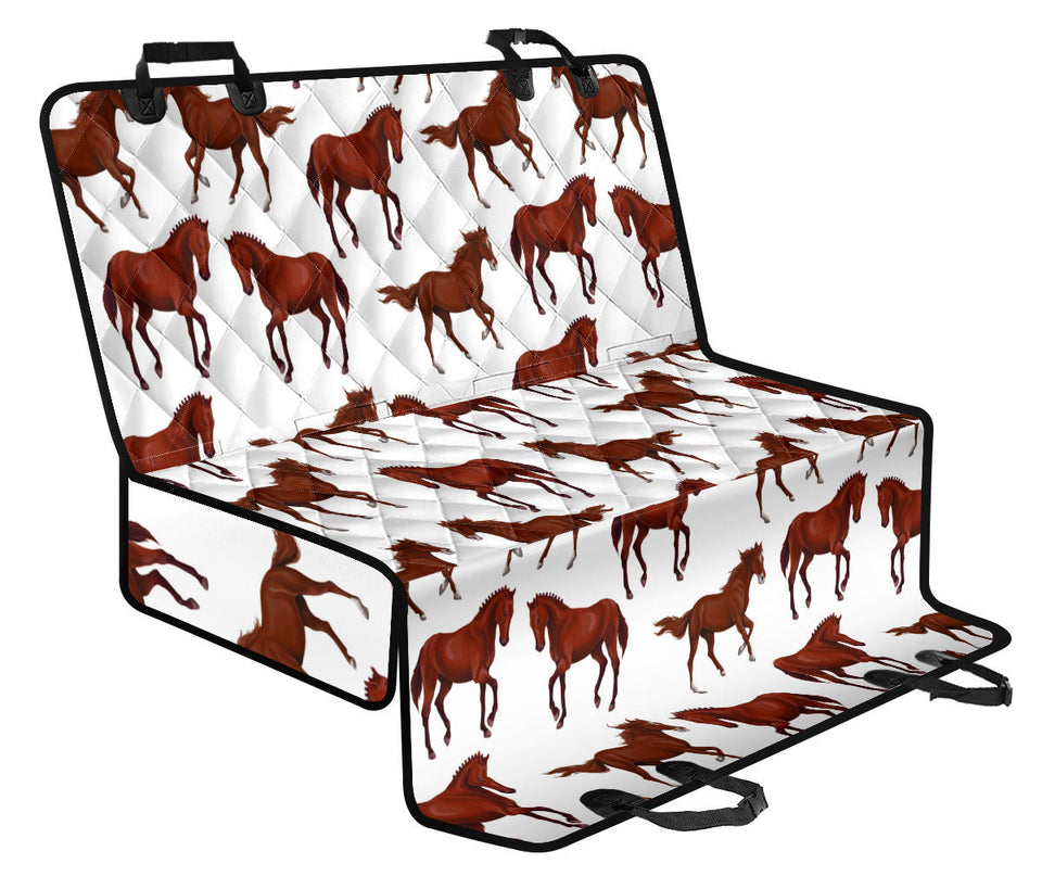 Horses Running Pattern Background Dog Car Seat Covers