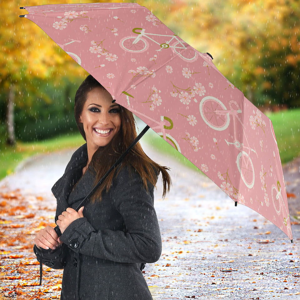 Bicycle Pattern Print Design 02 Umbrella