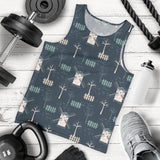 windmill tree pattern Men Tank Top