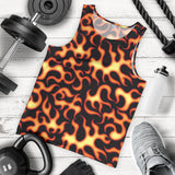 Fire flame dark pattern Men Tank Top