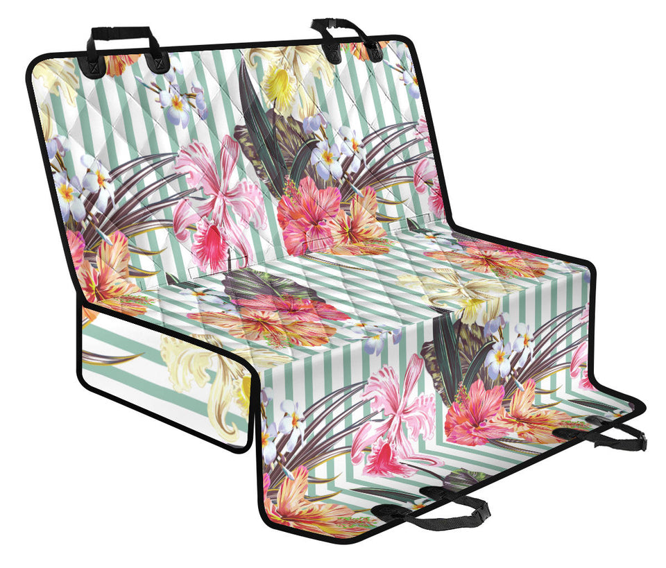 Colorful Orchid Flower Pattern Dog Car Seat Covers