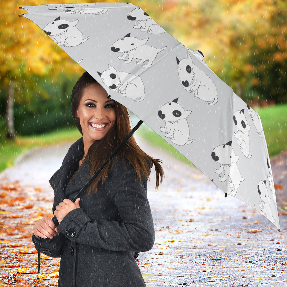 Bull Terrier Pattern Print Design 01 Umbrella