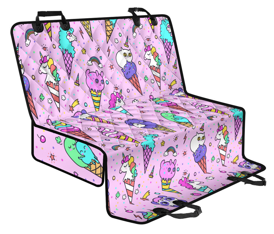 Cute Ice Cream Cone Animal Pattern Dog Car Seat Covers