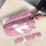 Llama Alpaca Pink Background Umbrella