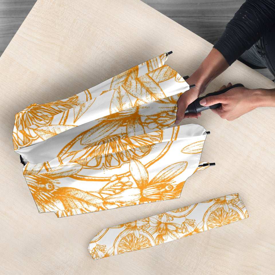 Hand Drawn Orange Fruit Pattern Umbrella